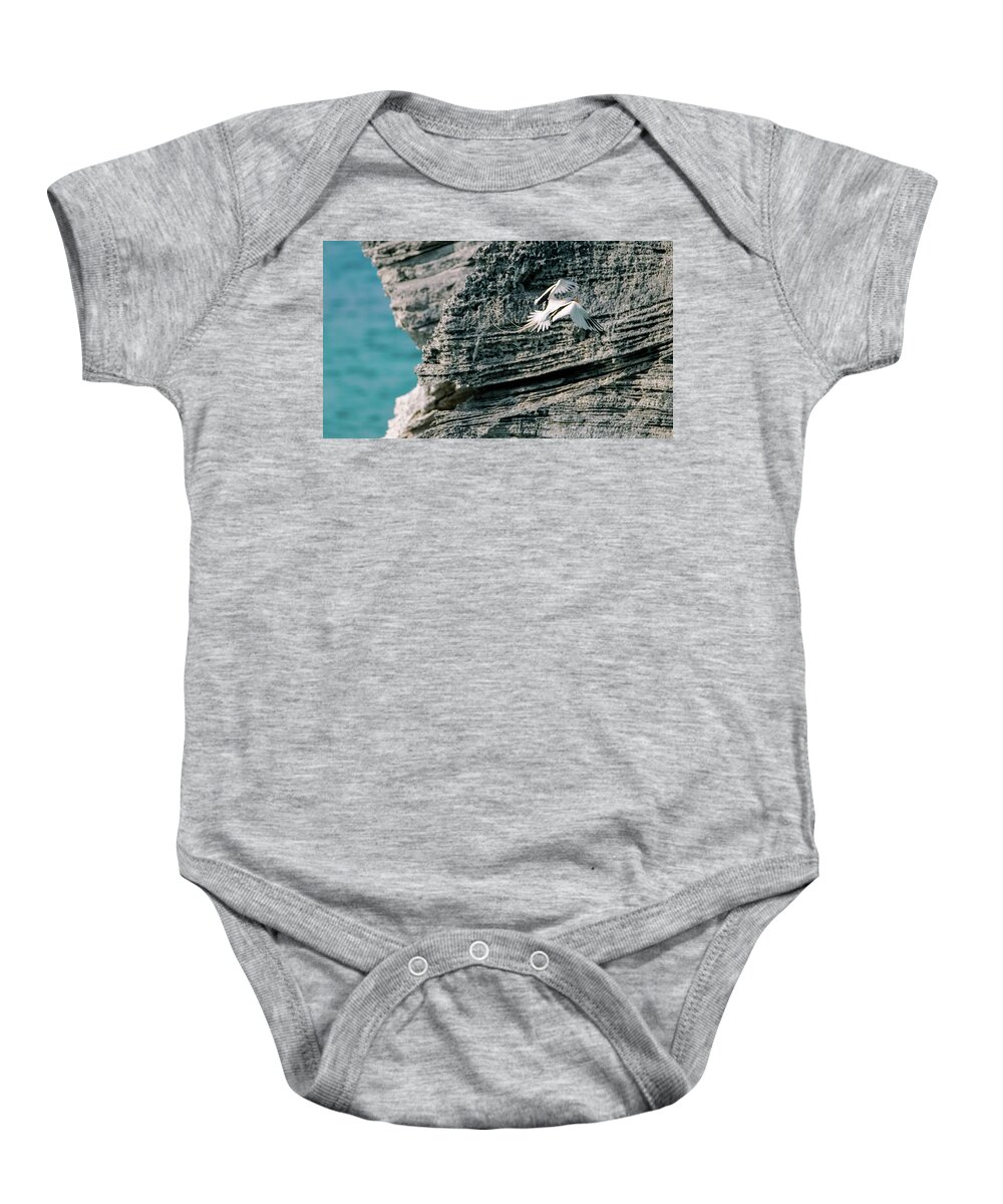 Atlantic Baby Onesie featuring the photograph Prepare for Landing by Jeff at JSJ Photography