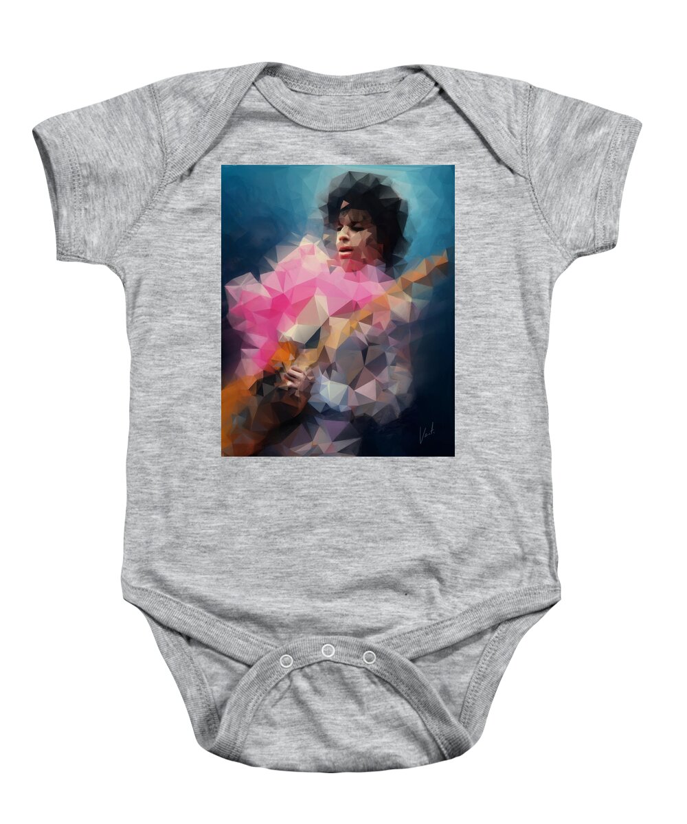 Prince Baby Onesie featuring the painting Prince by Vart Studio