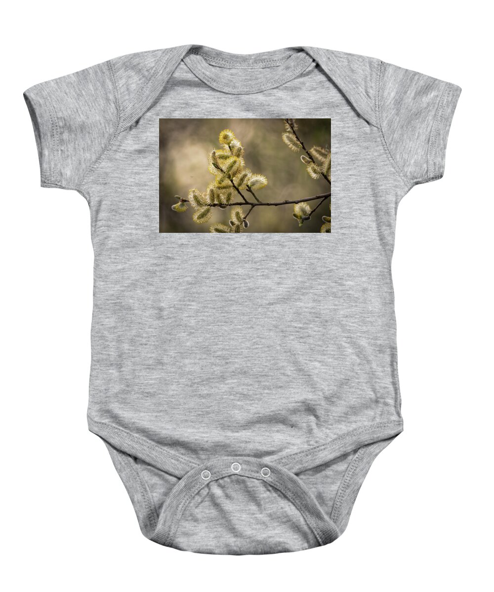 April Baby Onesie featuring the photograph Pussy Willow by Chris Smith