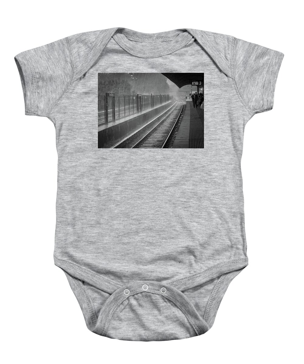 Metro Baby Onesie featuring the photograph Rainy Days and Metro by Lora J Wilson