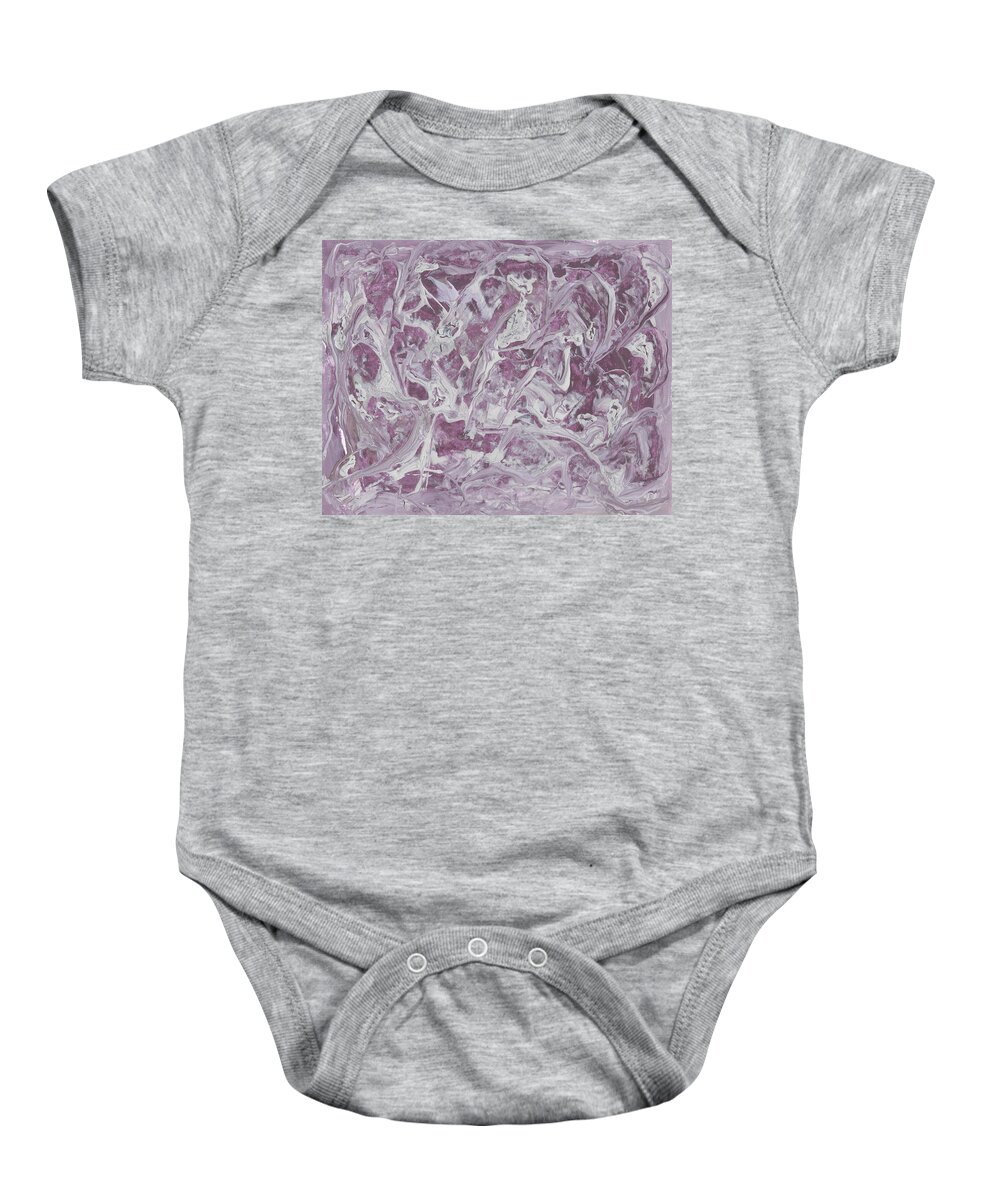 Rho37 Baby Onesie featuring the painting Rho #37 by Sensory Art House