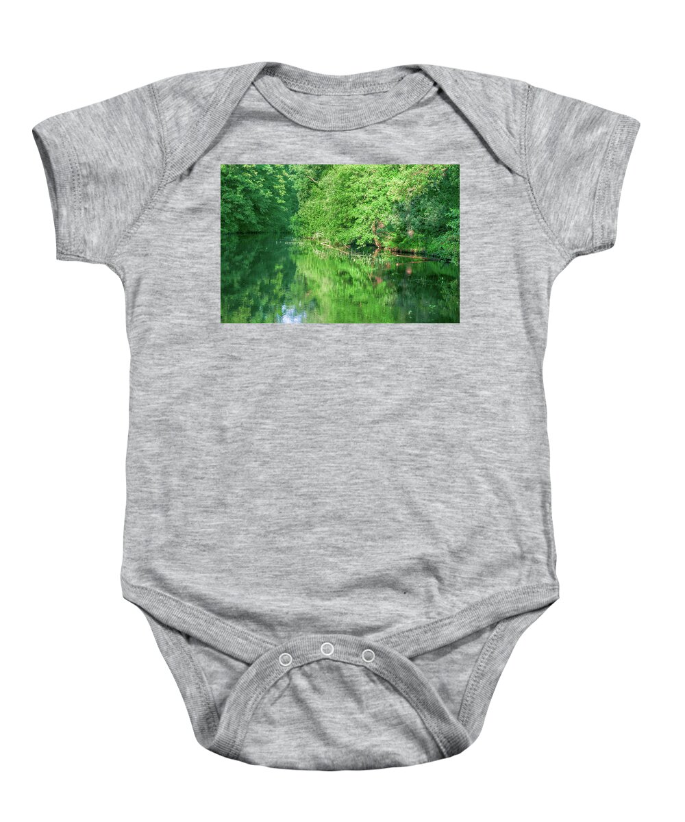 Spreewald Baby Onesie featuring the photograph River bend in the Spreewald by Sun Travels