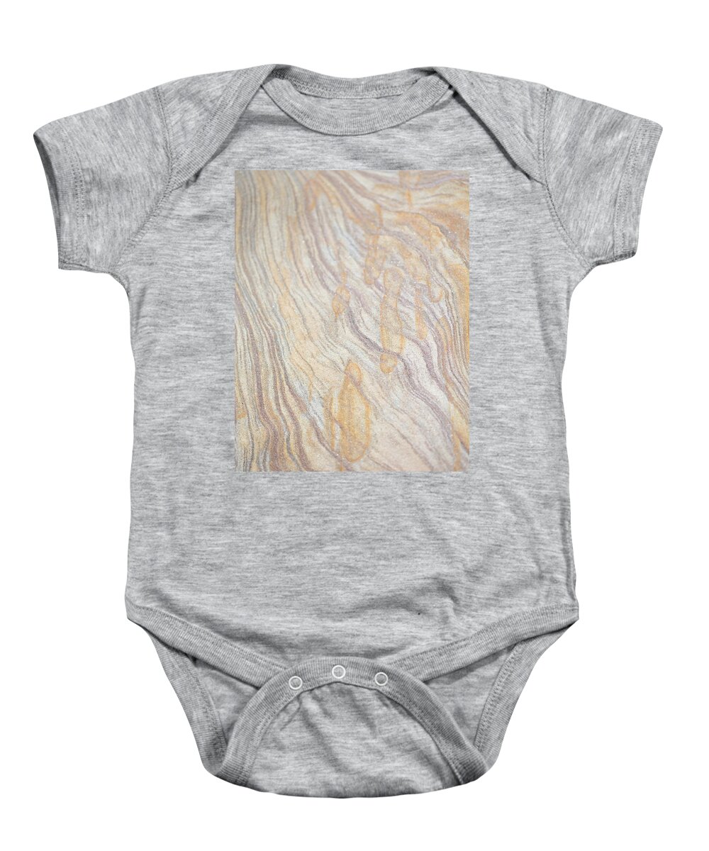 Rock Lines Baby Onesie featuring the photograph Rock Lines - Wiggle and Splash by Anita Nicholson