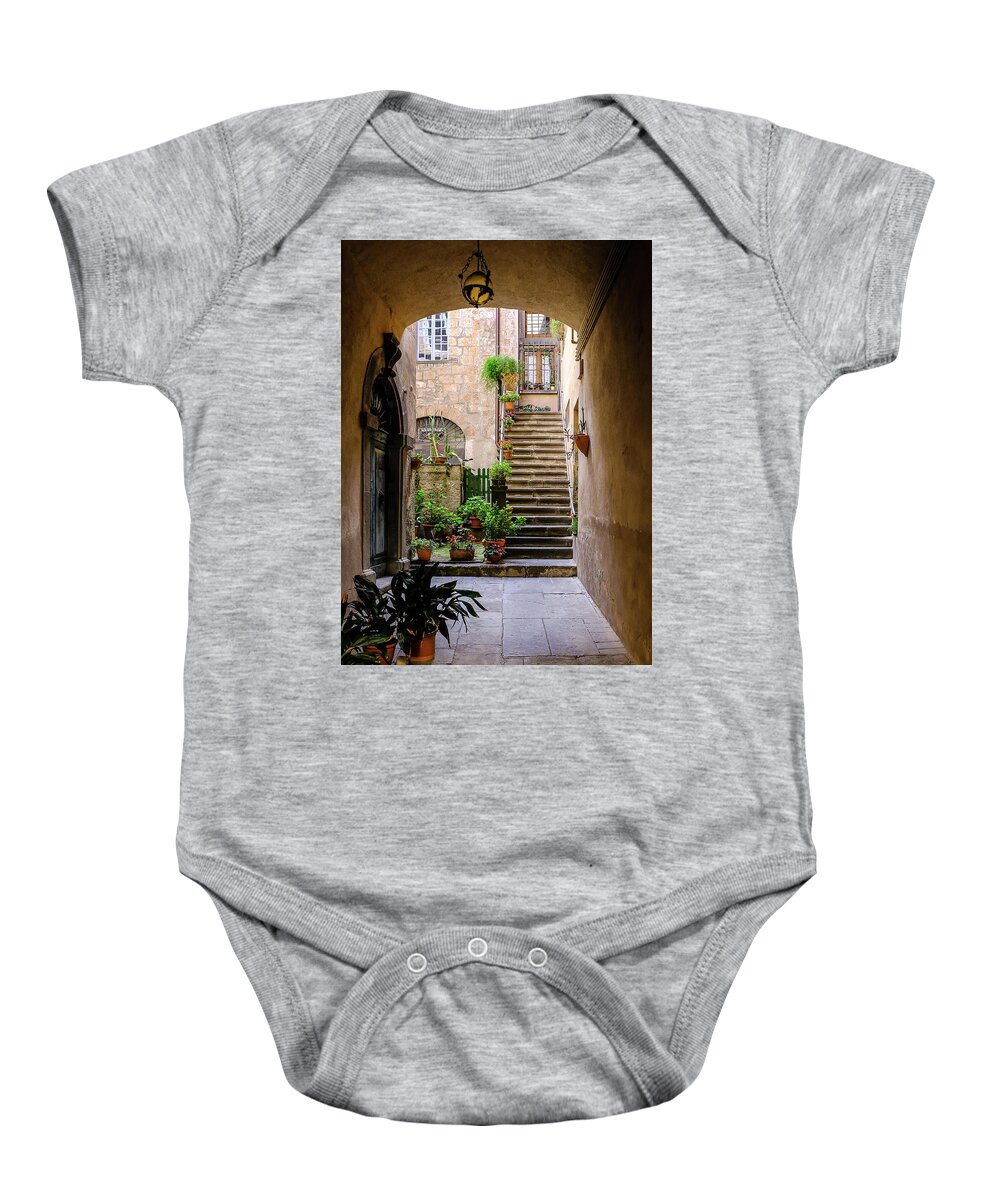 Rome Baby Onesie featuring the photograph The Cobblestone Streets of Sorrento Italy by Robert Bellomy