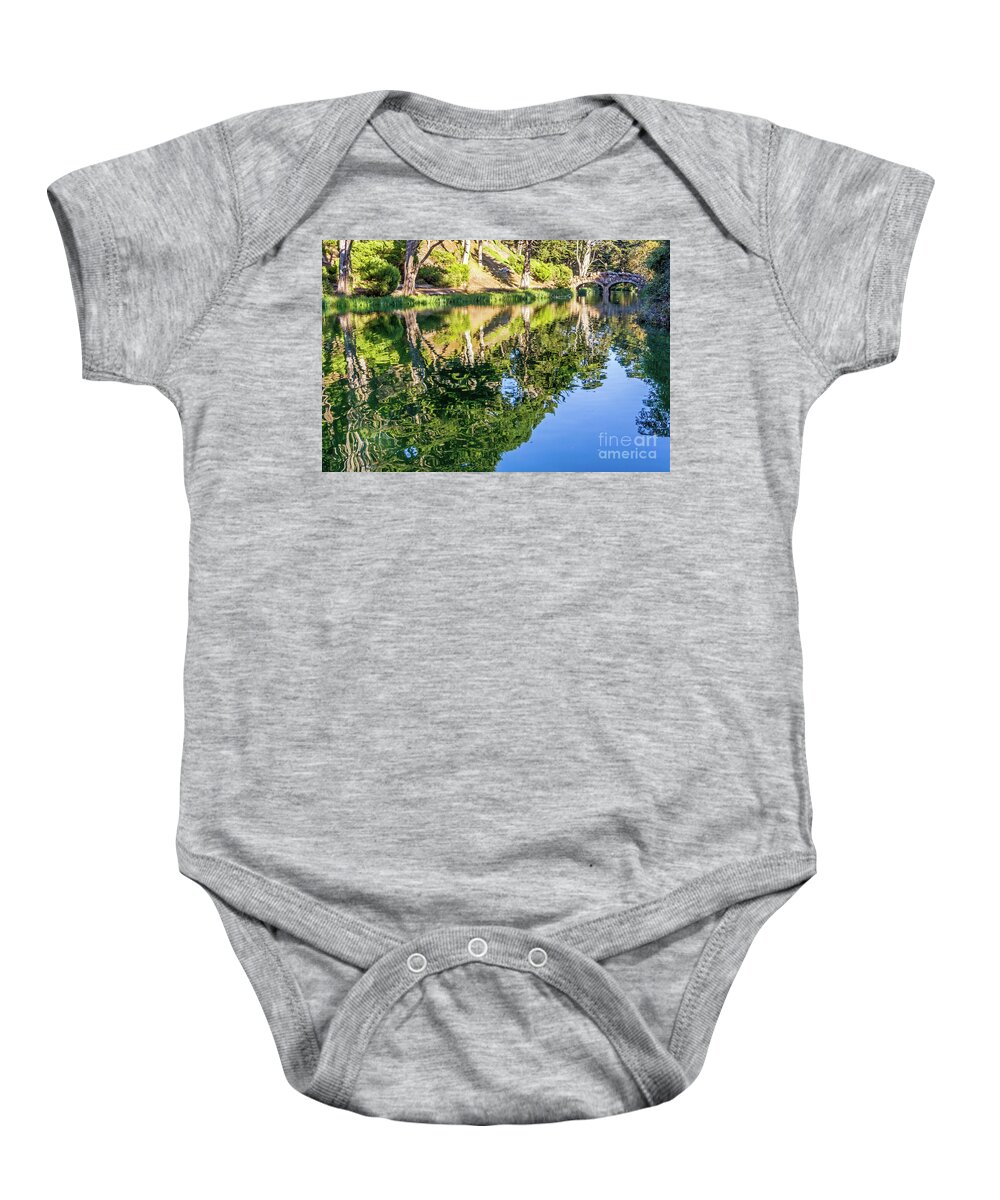 Reflections Baby Onesie featuring the photograph Rustic Reflections by Kate Brown