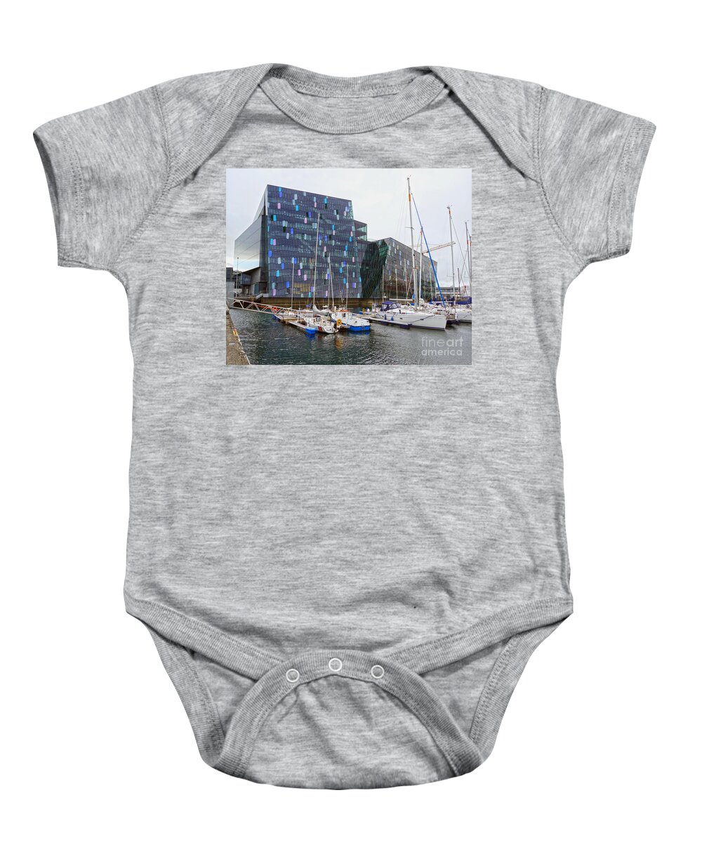 Sailboats at Harpa Concert Hall Onesie by Catherine Sherman - Pixels