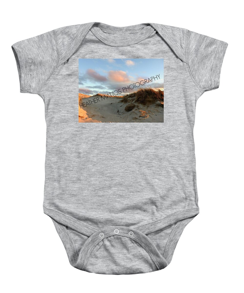 Sand Dunes Baby Onesie featuring the photograph Sand Dunes and Clouds by Heather M Photography