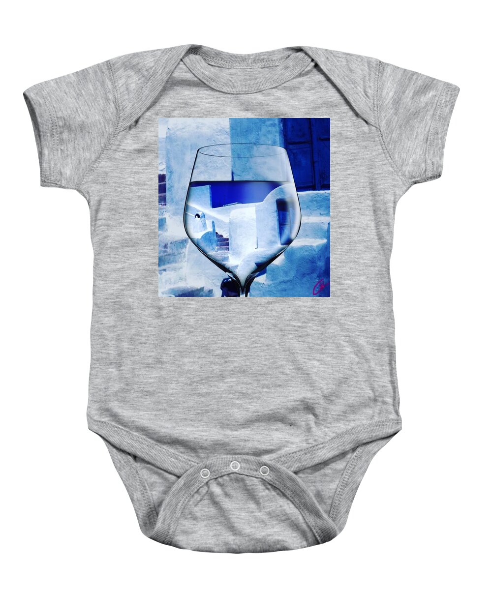 Colette Baby Onesie featuring the photograph Santorini Greece evening by Colette V Hera Guggenheim