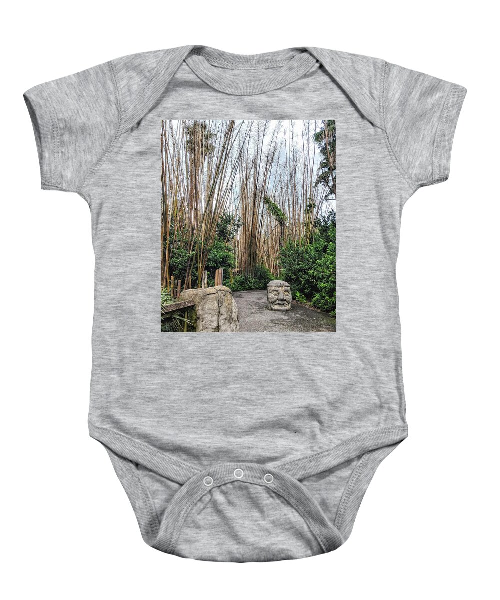 Walkway Baby Onesie featuring the photograph Serenity Path by Portia Olaughlin
