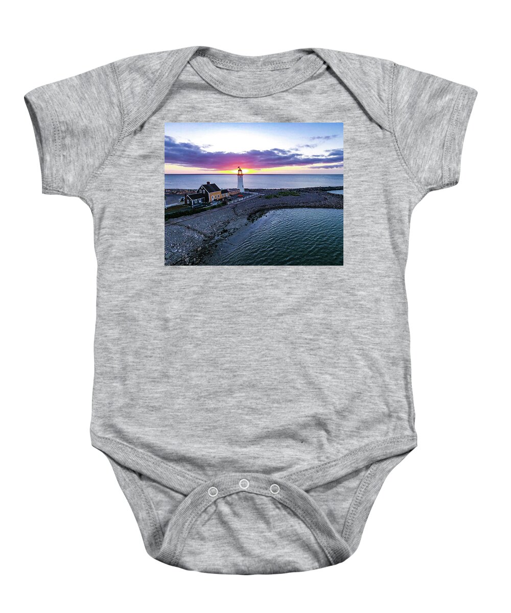 Lighthouse Baby Onesie featuring the photograph Shine Through by William Bretton