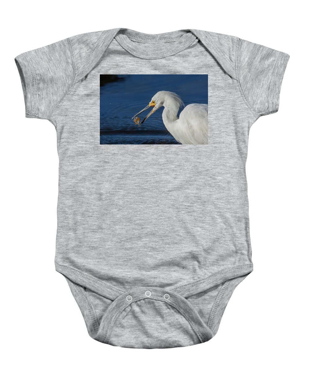 Snowy White Egret Baby Onesie featuring the photograph Snowy White Egret 2 by Rick Mosher