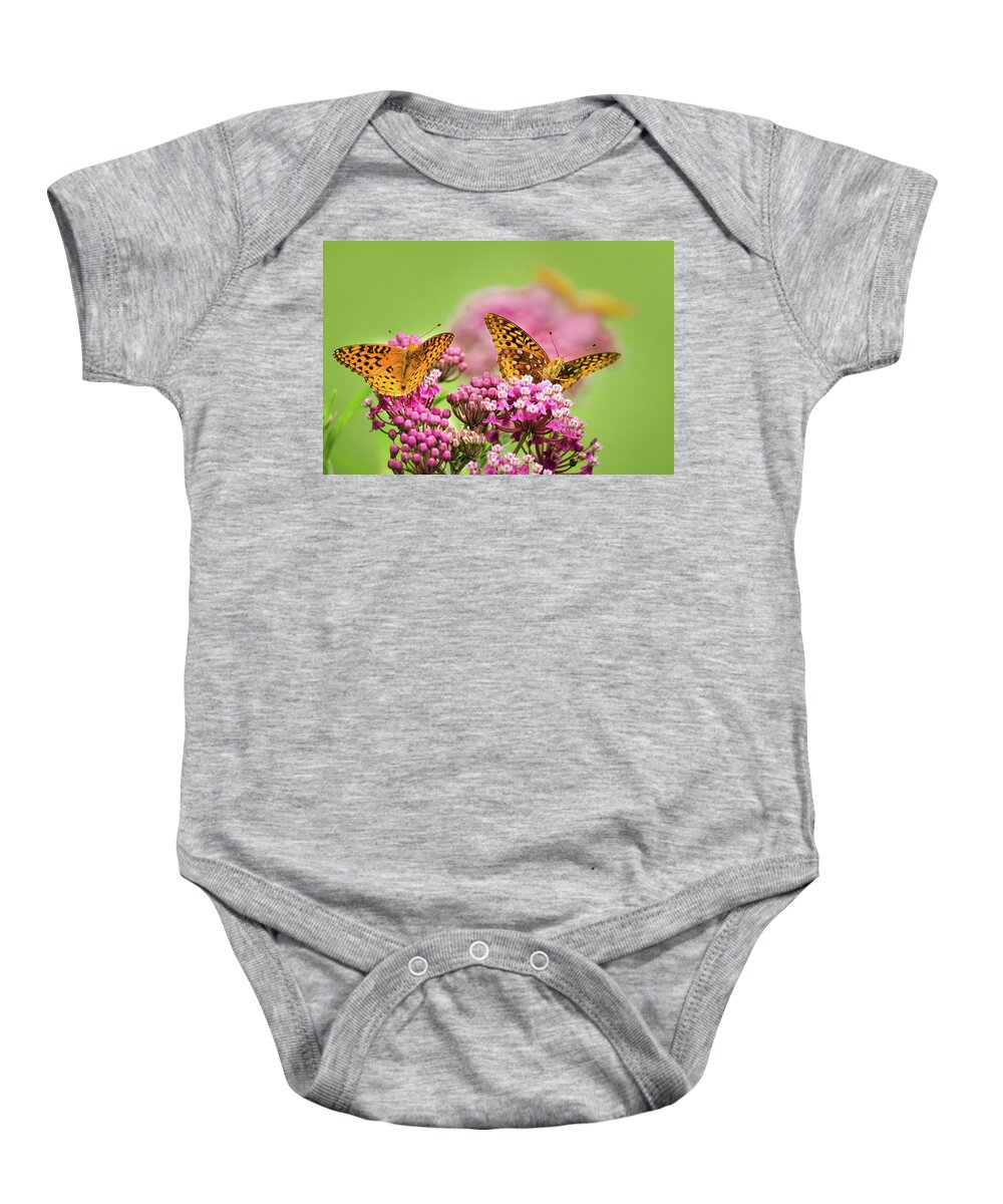 Butterfly Baby Onesie featuring the photograph Social Butterflies by Christina Rollo