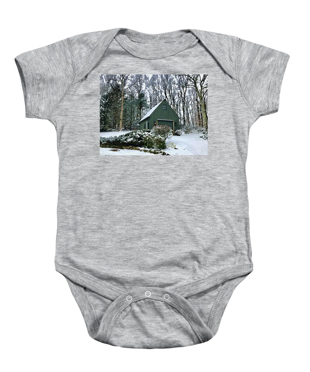 Barn Baby Onesie featuring the photograph Southbury Barn by Tom Johnson
