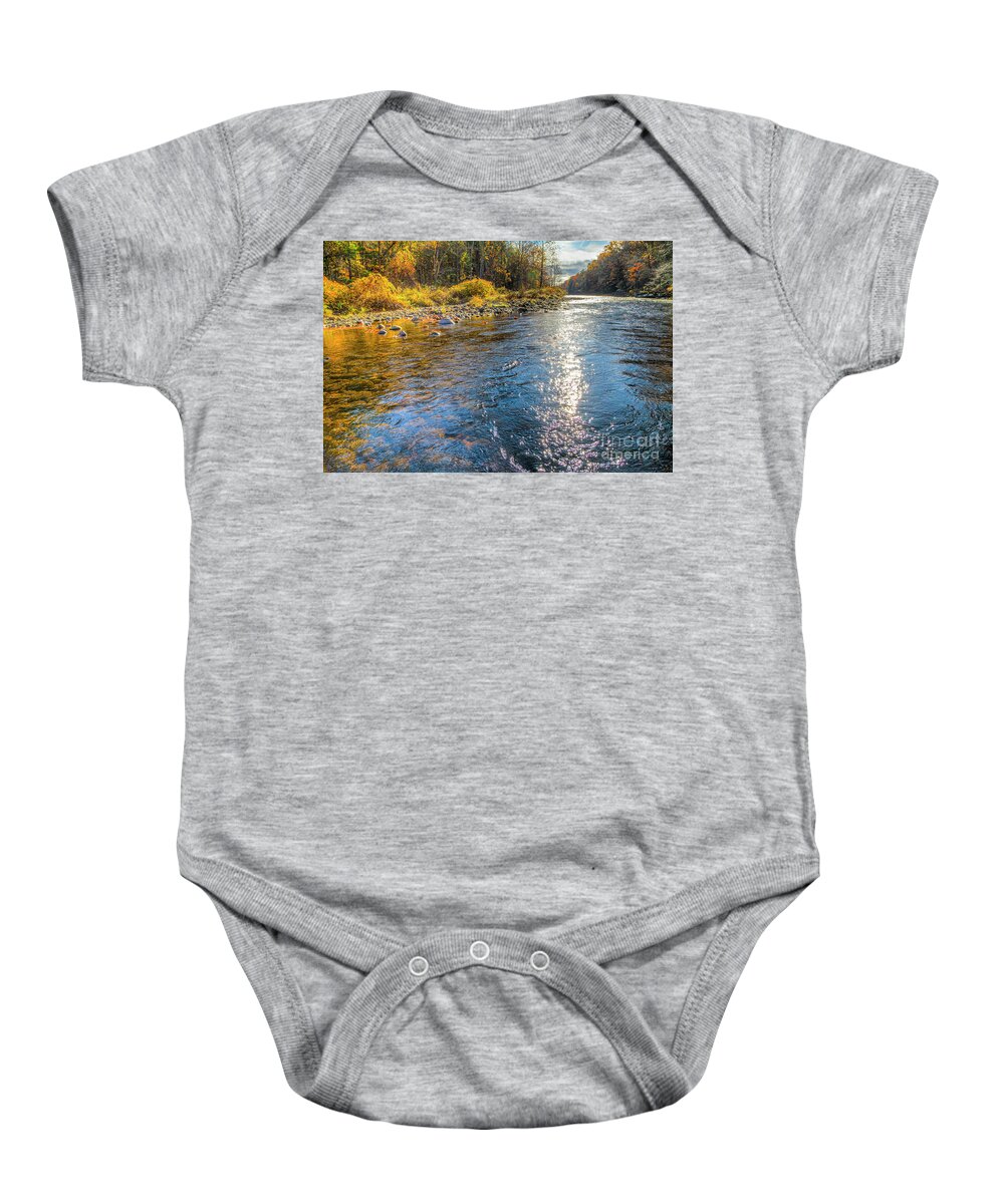 Farmington River Baby Onesie featuring the photograph Spring Hole by Tom Cameron