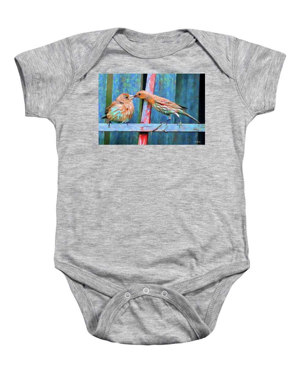 2016 Baby Onesie featuring the photograph Stealin' A Little Kiss by Tim Kathka