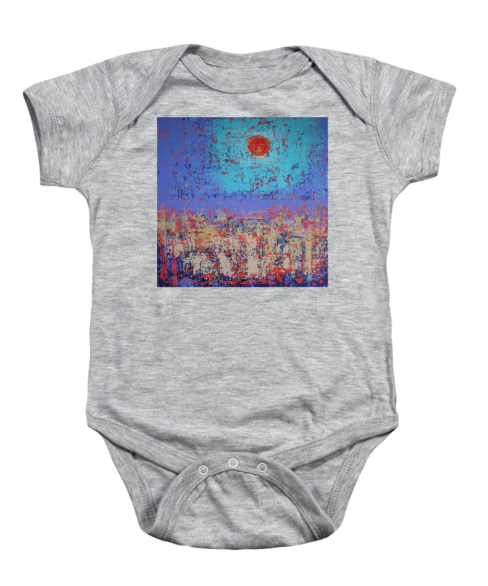 Tidepool Baby Onesie featuring the painting Summertide original painting by Sol Luckman