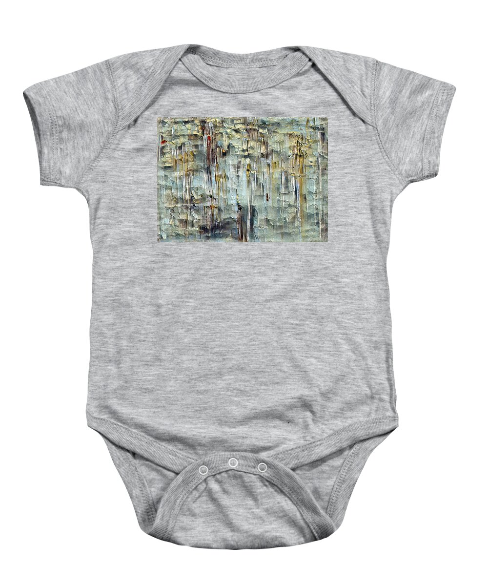 Gamma48 Baby Onesie featuring the painting Tau #1 - abstract transformation by Sensory Art House