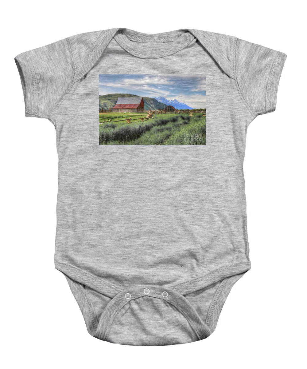 Tetons Baby Onesie featuring the photograph Teton Charm by Randall Dill