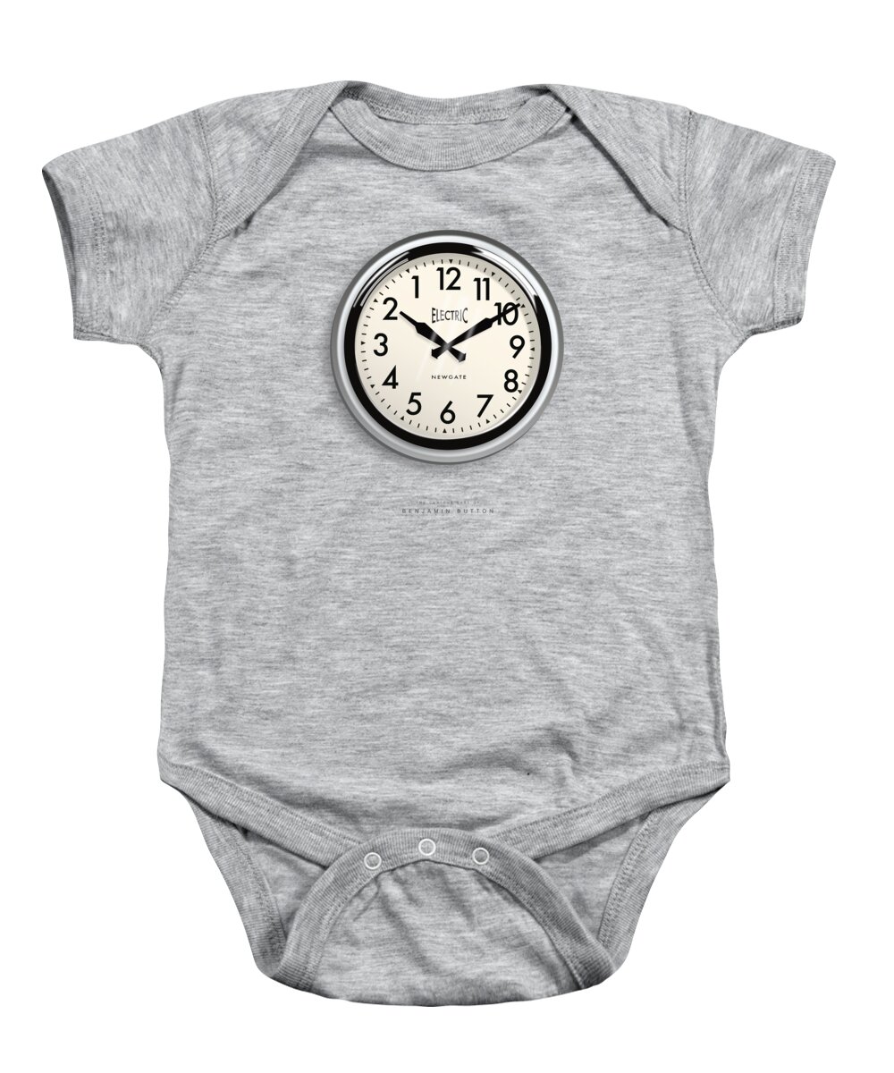 Movie Poster Baby Onesie featuring the digital art The Curious Case of Benjamin Button - Alternative Movie Poster by Movie Poster Boy
