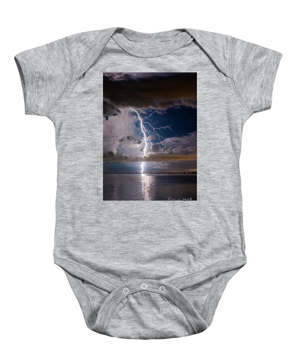 Lightning Baby Onesie featuring the photograph The Dream 2 by Quinn Sedam