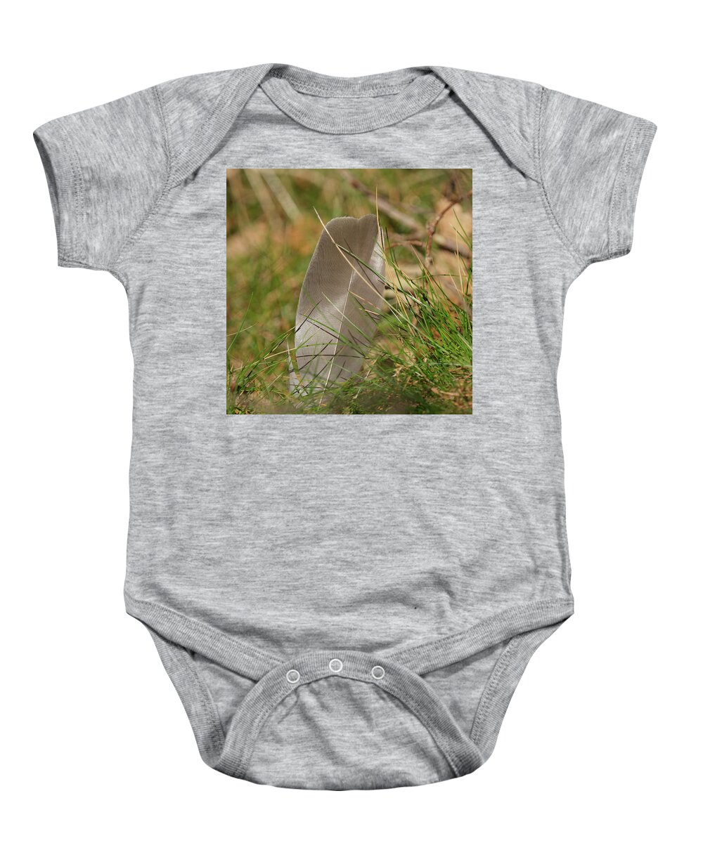 Sweden Baby Onesie featuring the pyrography The feather by Magnus Haellquist