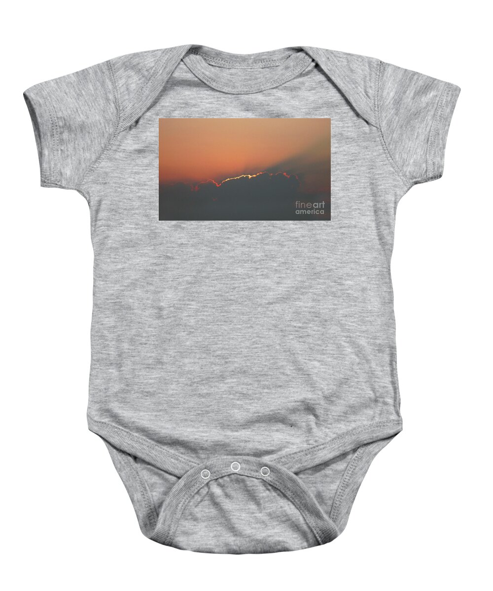 Landscape Baby Onesie featuring the photograph The Silver Lining by Sharon Williams Eng