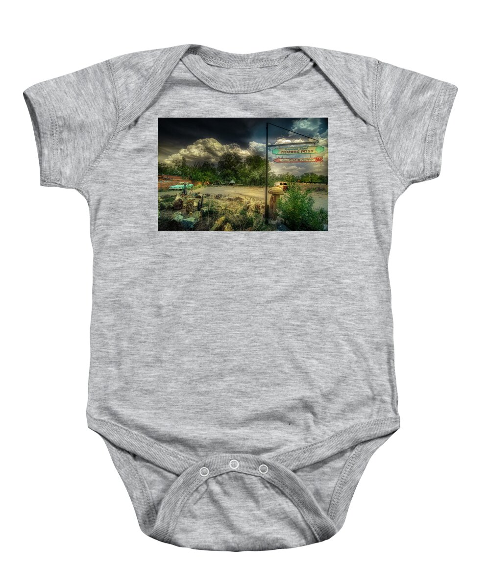 Trading Post Baby Onesie featuring the photograph The Trading Post by Micah Offman