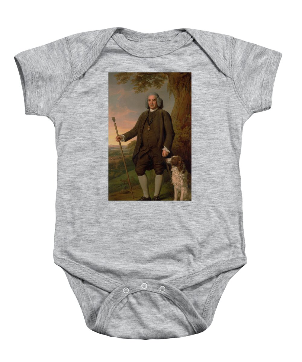 18th Century Art Baby Onesie featuring the painting Thomas Sense Browne by Nathaniel Dance-Holland