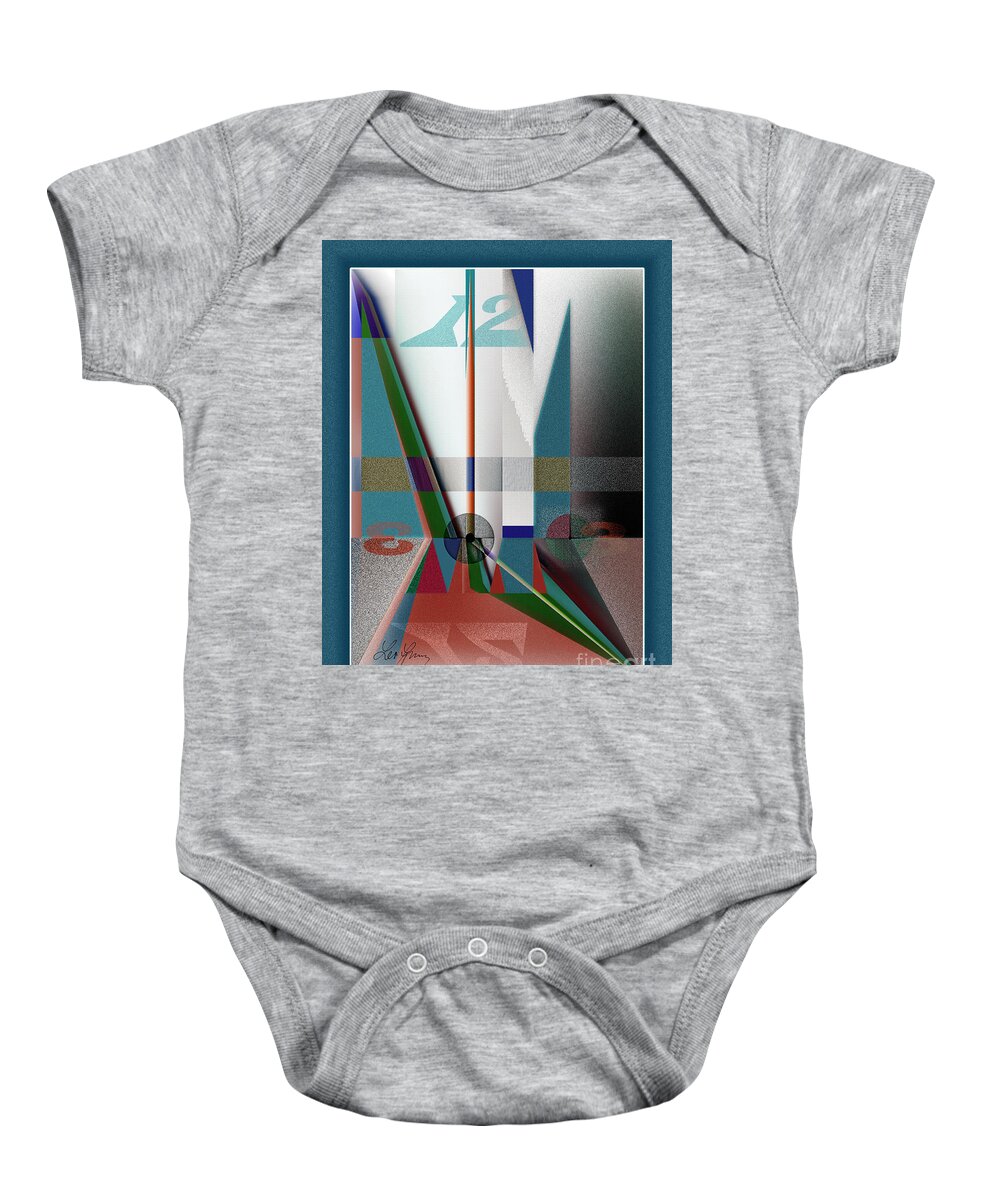 Time Baby Onesie featuring the digital art Time Is Information Only by Leo Symon