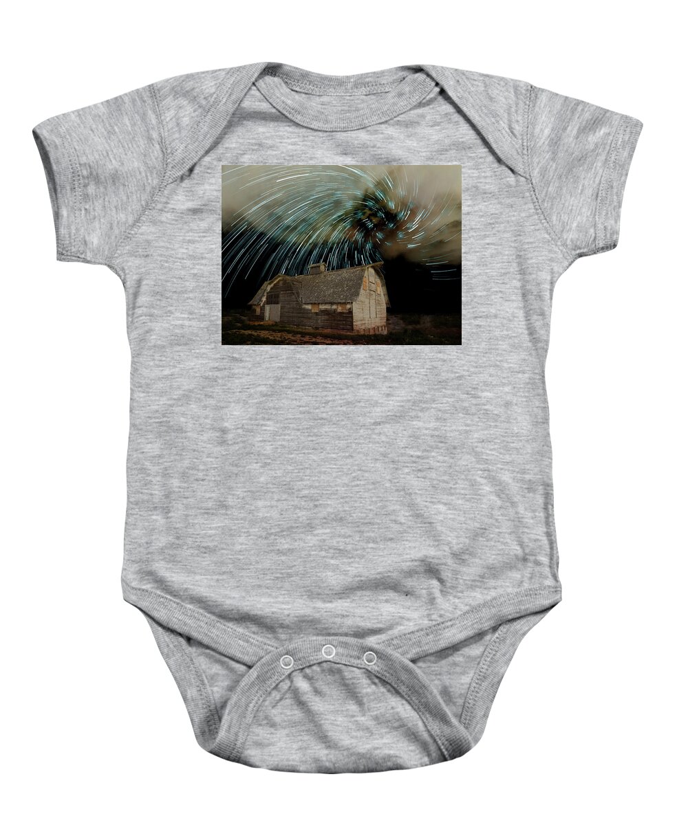 Night Photography Baby Onesie featuring the photograph Twilight Zone by Jennifer Grossnickle