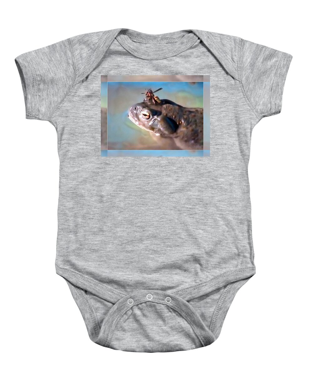 Animals Baby Onesie featuring the photograph Unusual Trio by Judy Kennedy