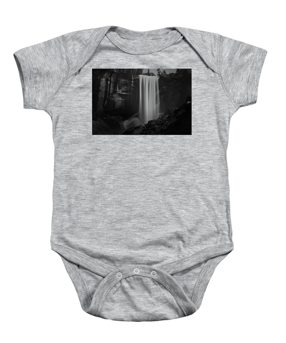 Black And White Baby Onesie featuring the photograph Vernal Falls, Yosemite National Park, California by Julieta Belmont