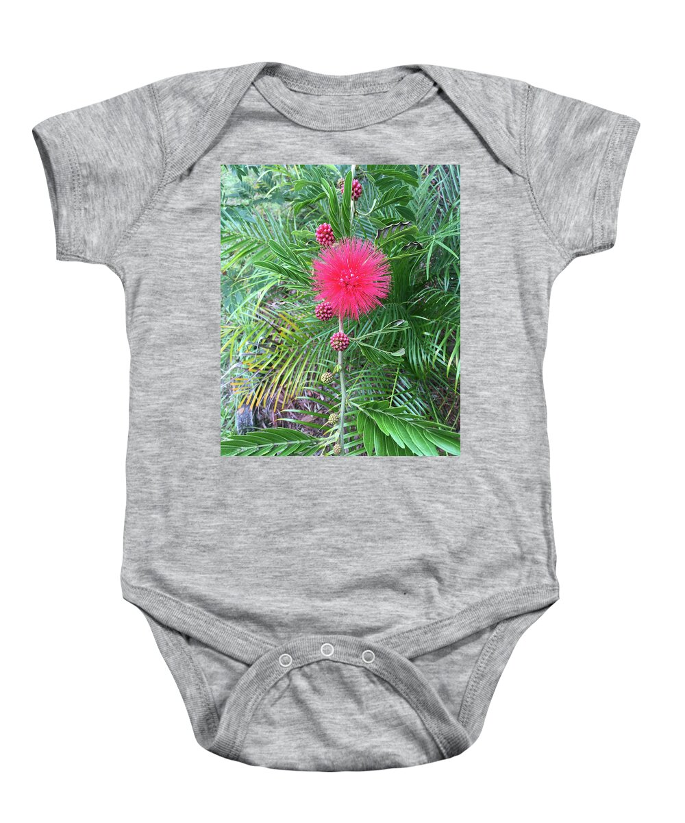 Powderpuff Baby Onesie featuring the photograph Vertical Powderpuff by Aimee L Maher ALM GALLERY