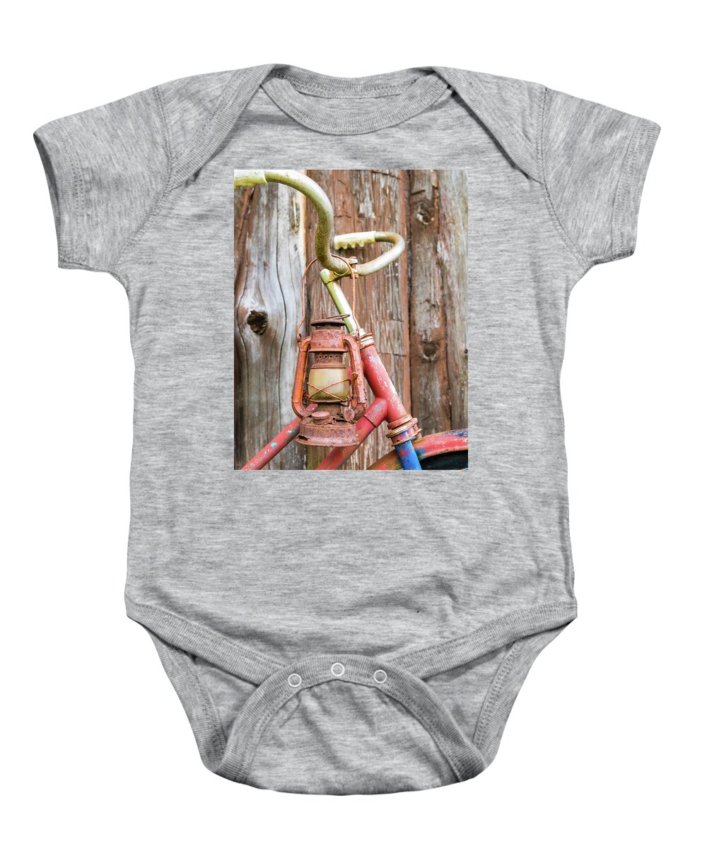 Aberfoyle Market Baby Onesie featuring the photograph Vintage Bicycle by Nick Mares