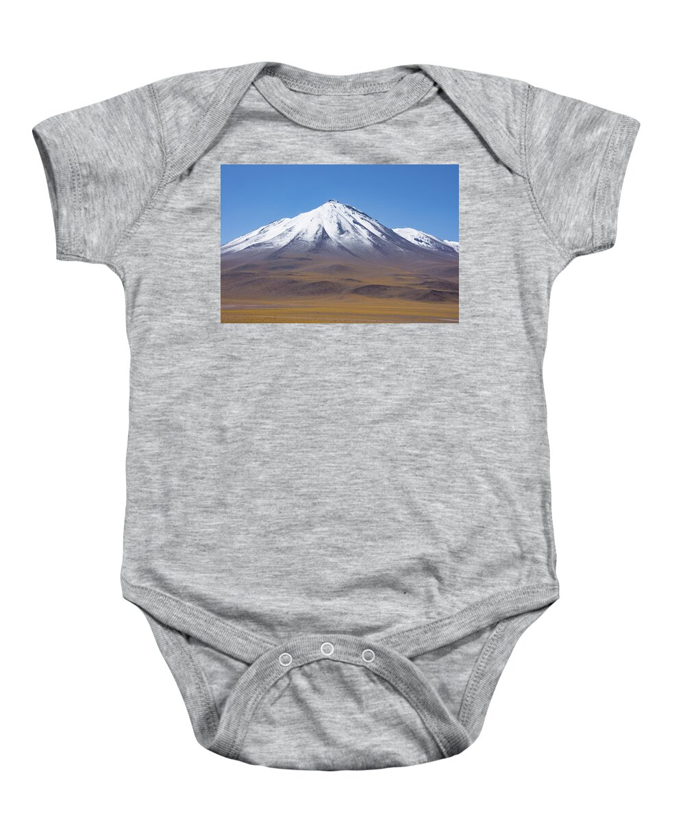 Chile Baby Onesie featuring the photograph Volcano on the Altiplano by Mark Hunter