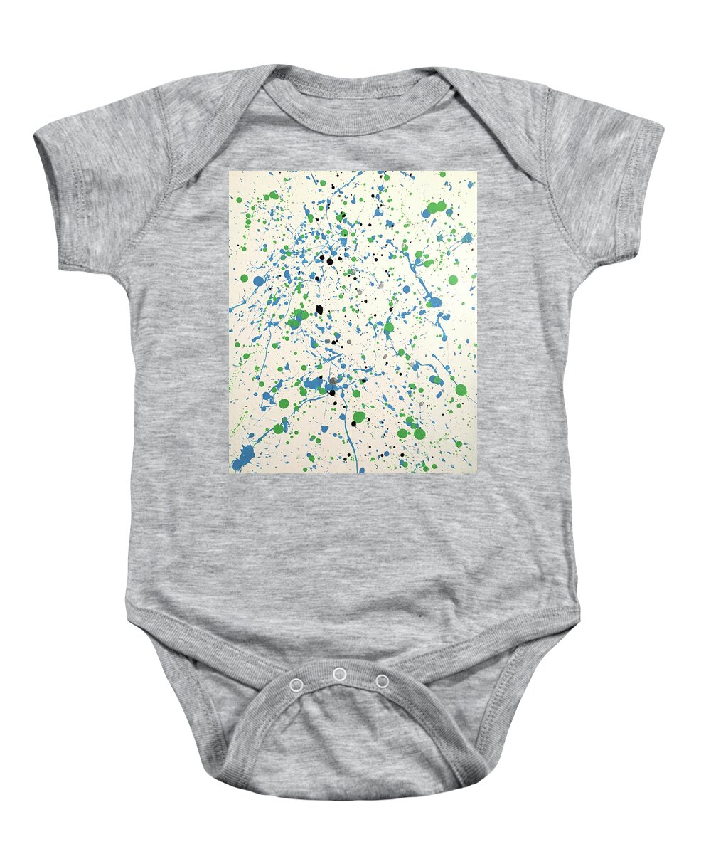 White Baby Onesie featuring the painting Walking Through the Rain by James Adger