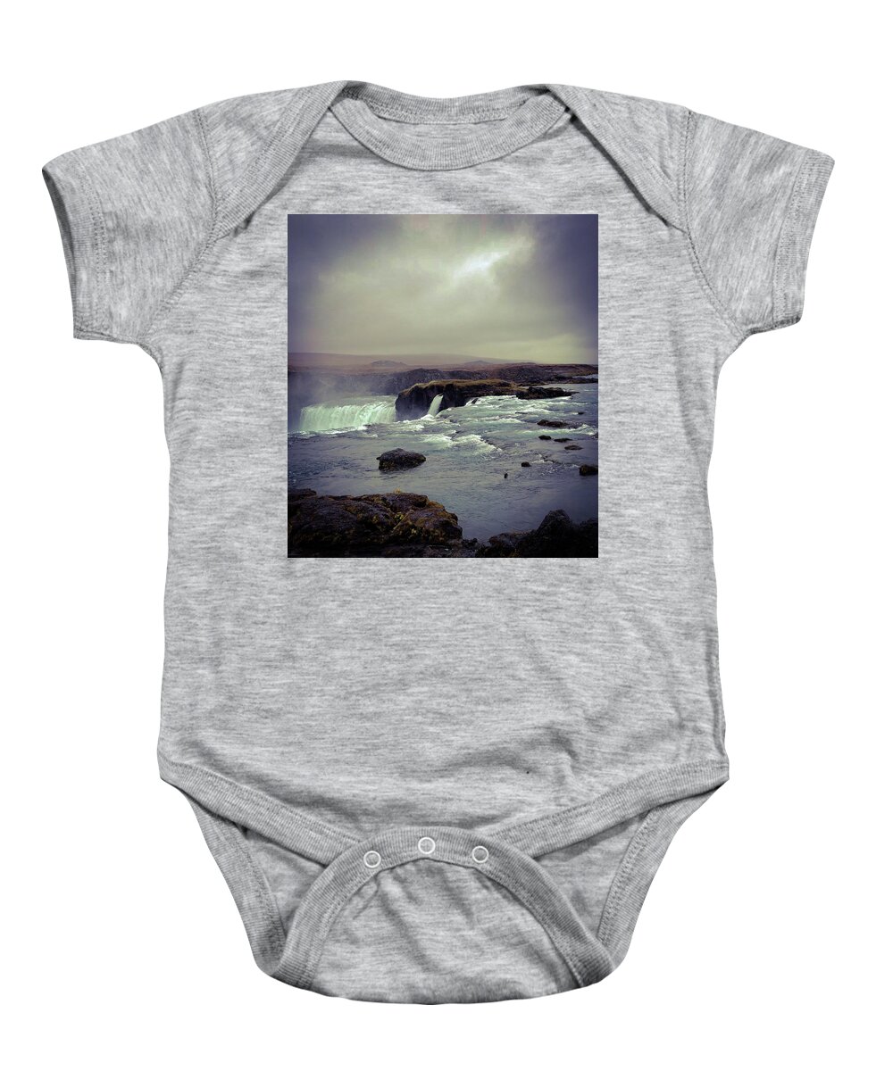 Waterfall Baby Onesie featuring the photograph Waterfall of the Gods by Jim Cook