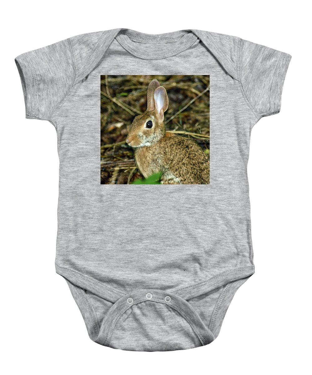 Wild Baby Onesie featuring the photograph What's Up Doc by Michael Frank
