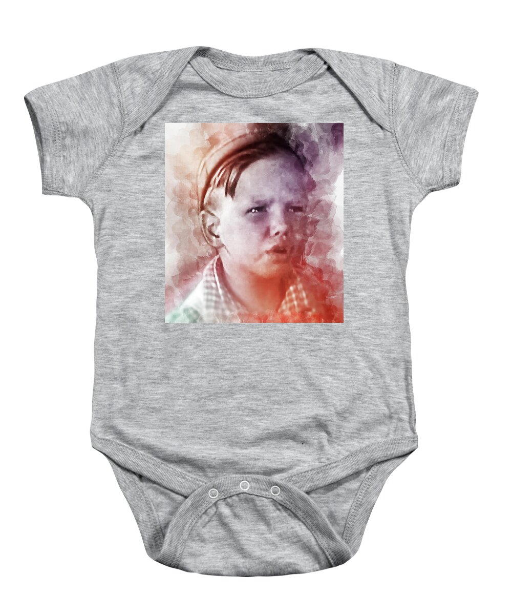 Our Gang Comedy Baby Onesie featuring the digital art Wheezer by Pheasant Run Gallery