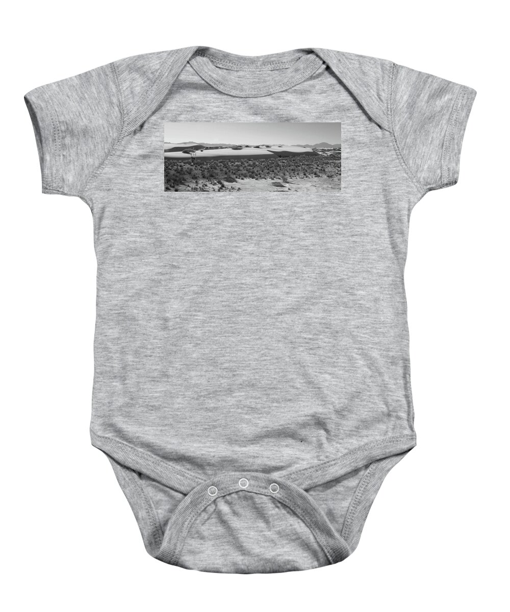 Richard E. Porter Baby Onesie featuring the photograph White Sands #4185 - White Sands National Monument, New Mexico by Richard Porter