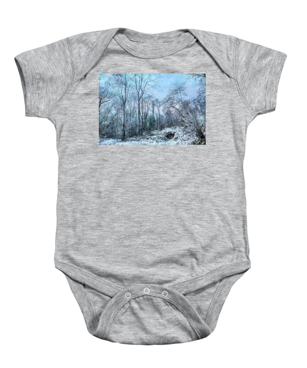 Winter Baby Onesie featuring the photograph Winter Blues by John Rivera