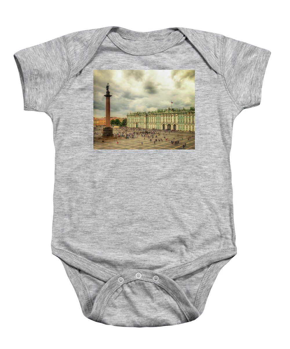 Winter Palace; St Petersburg; Russia; Baltic Sea; Baltic; Palace; Castle Baby Onesie featuring the photograph Winter Palace by Mick Burkey