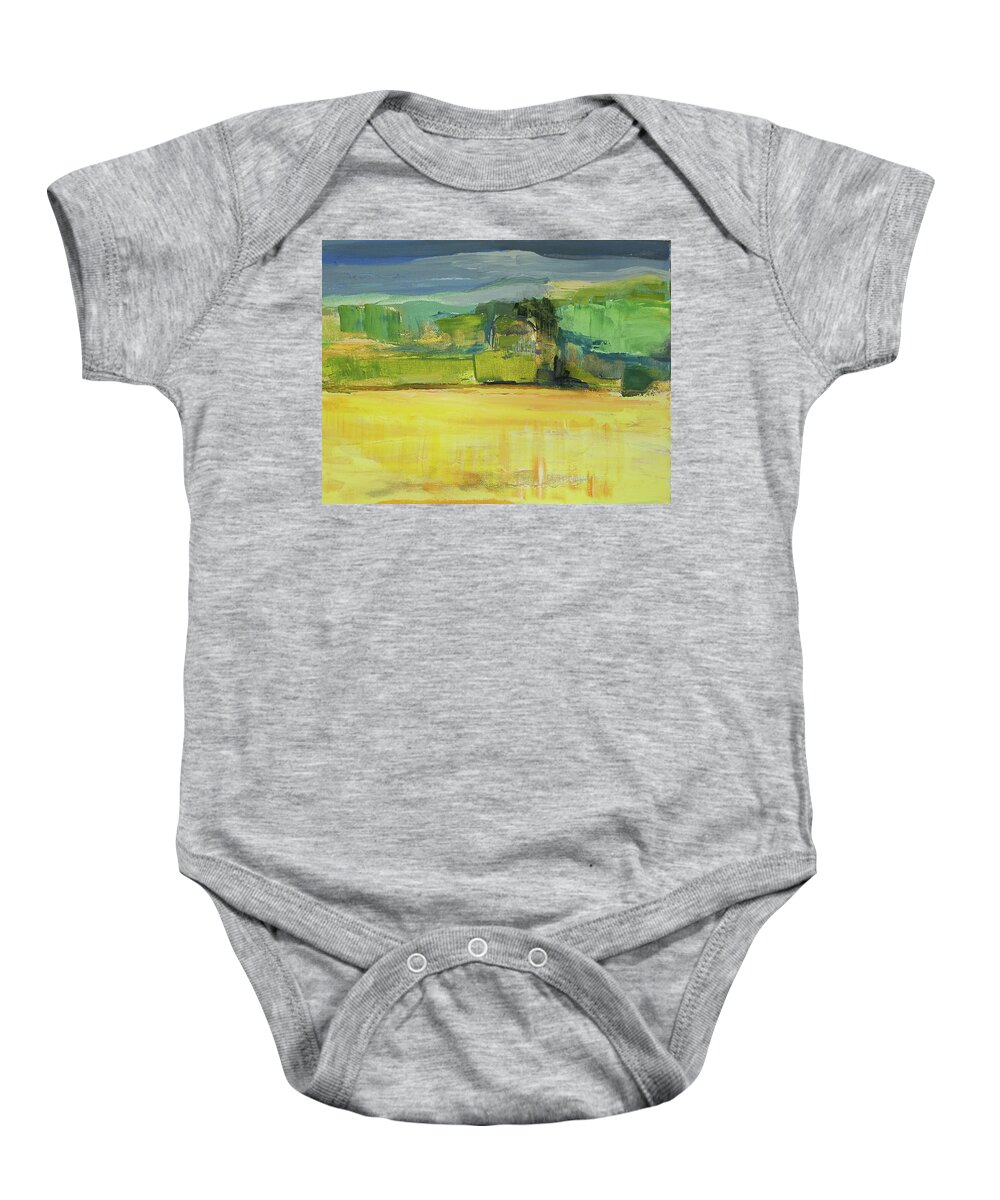 Feng Shui Baby Onesie featuring the painting Wood Feng Shui SE by Carla Dreams