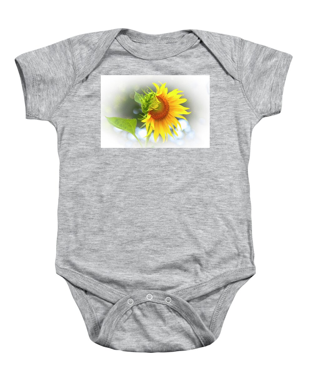 Sunflower Baby Onesie featuring the photograph Yellow Petals of Sunshine by Ola Allen