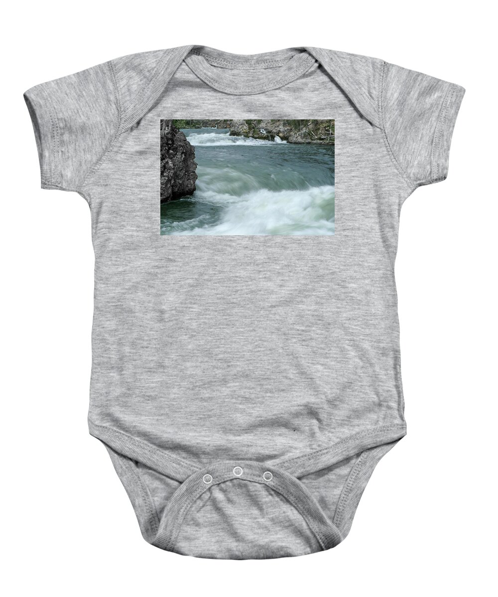 Yellowstone Baby Onesie featuring the photograph Yellowstone River by Ronnie And Frances Howard