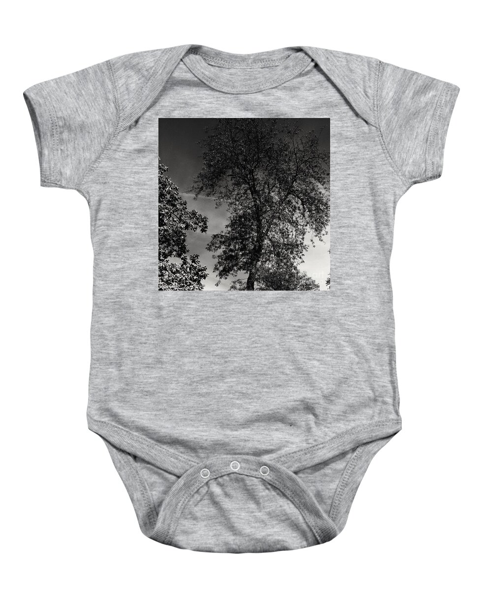 Black And White Baby Onesie featuring the photograph You Shall Love Your Neighbor As Yourself by Frank J Casella