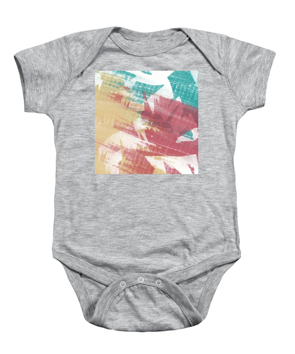 Autumn Abstract Baby Onesie featuring the painting Changing Seasons #1 by Bonnie Bruno