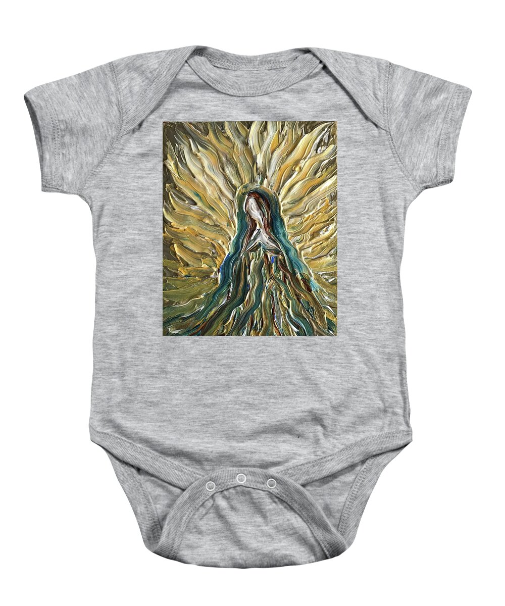 Divine Baby Onesie featuring the painting Divine Mother #1 by Michelle Pier