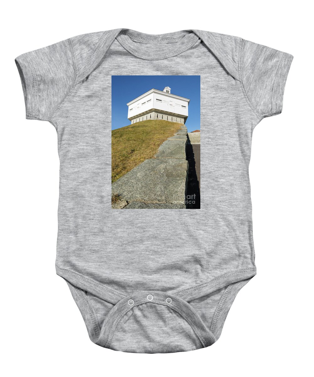 19th Century Fort Baby Onesie featuring the photograph Fort McClary - Kittery Maine USA #1 by Erin Paul Donovan