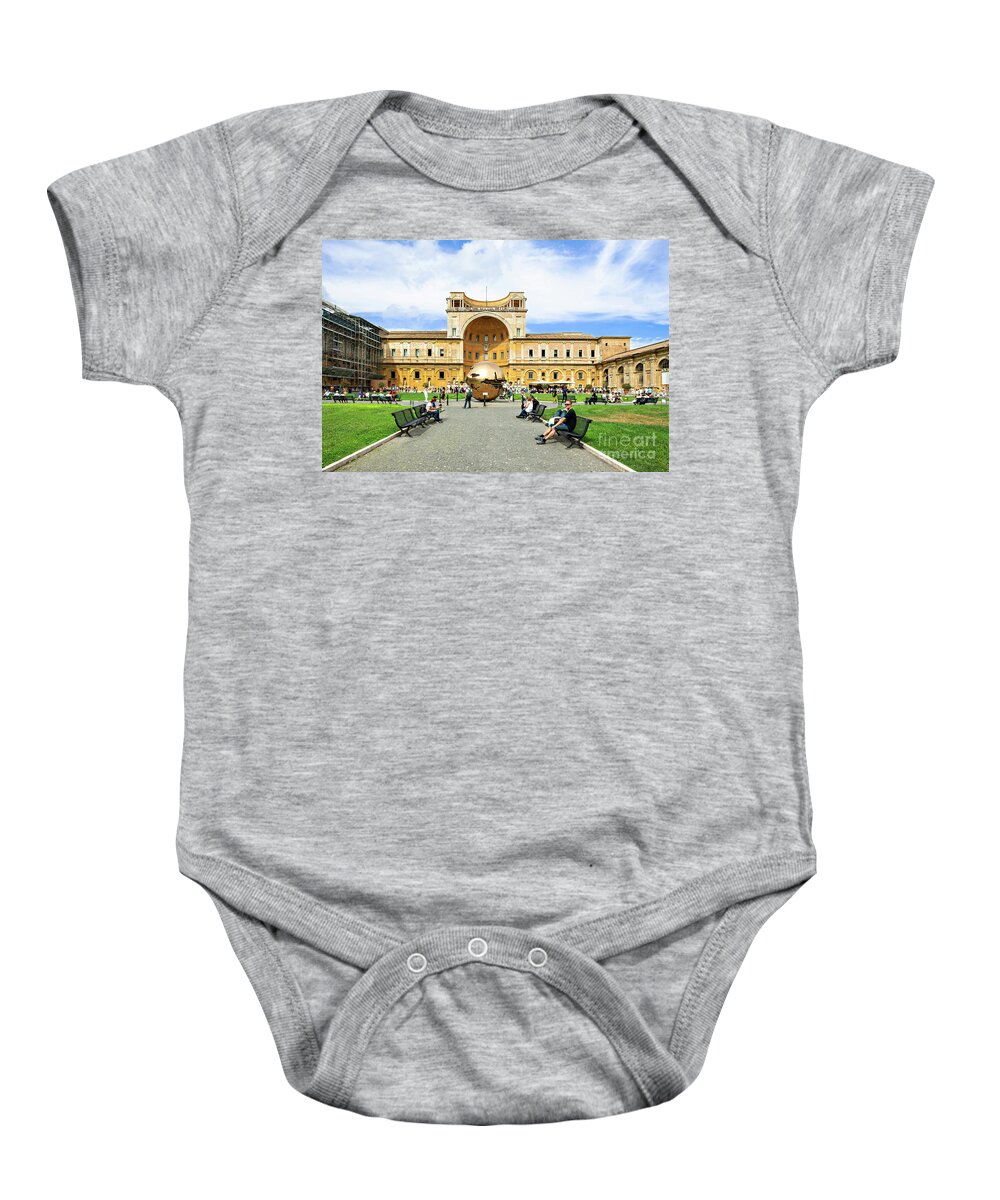 Vatican Baby Onesie featuring the photograph Globe in the Vatican Museum #1 by Marek Poplawski